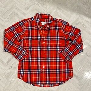 Burberry classic red plaid button down shirt, size 4